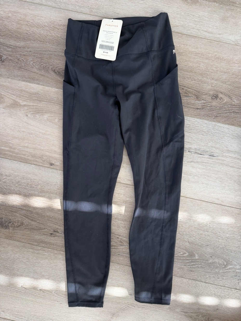 Fabletics Black Girls' Performance Leggings with Side Pockets